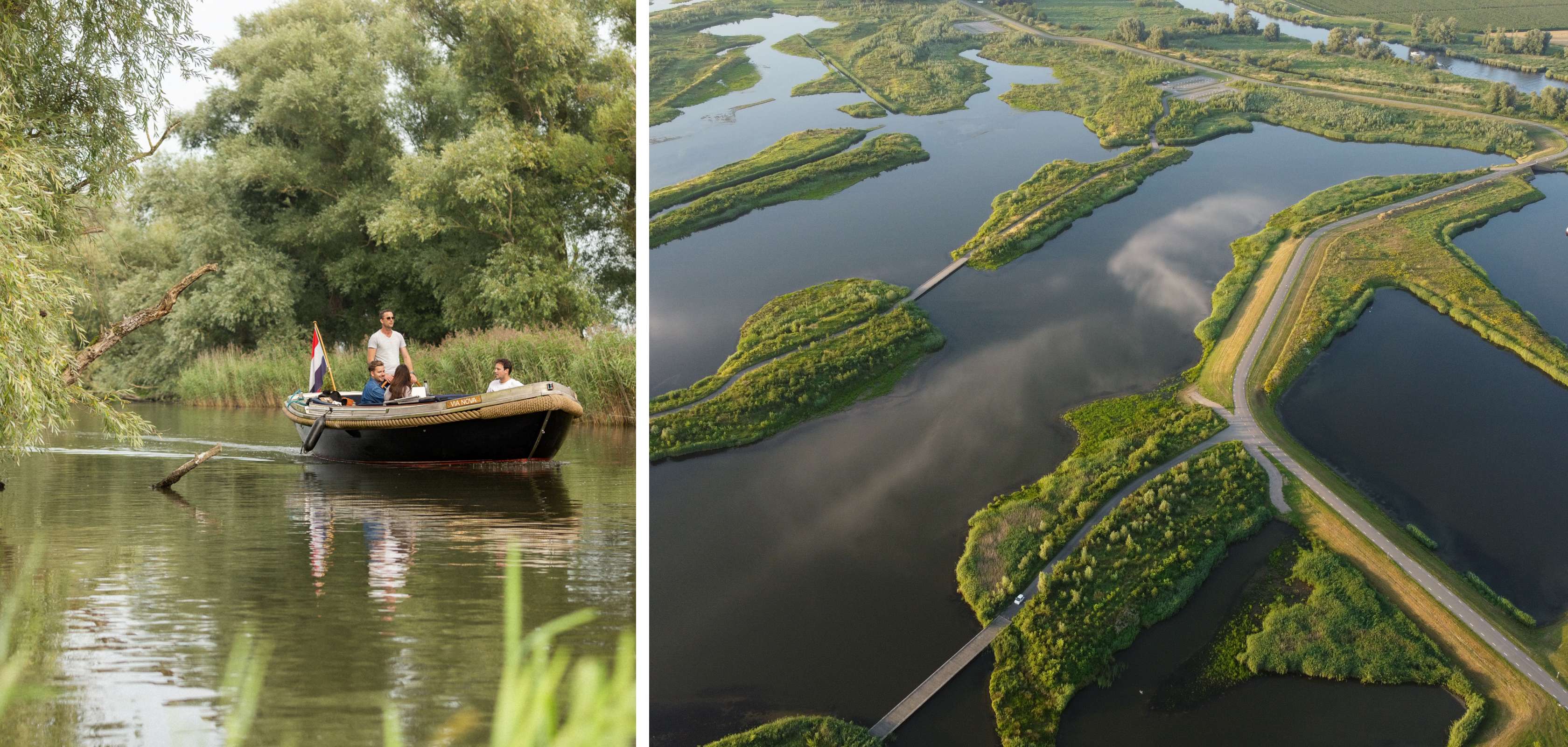 Excursion en bateau dans le Biesbosch aux Pays-Bas