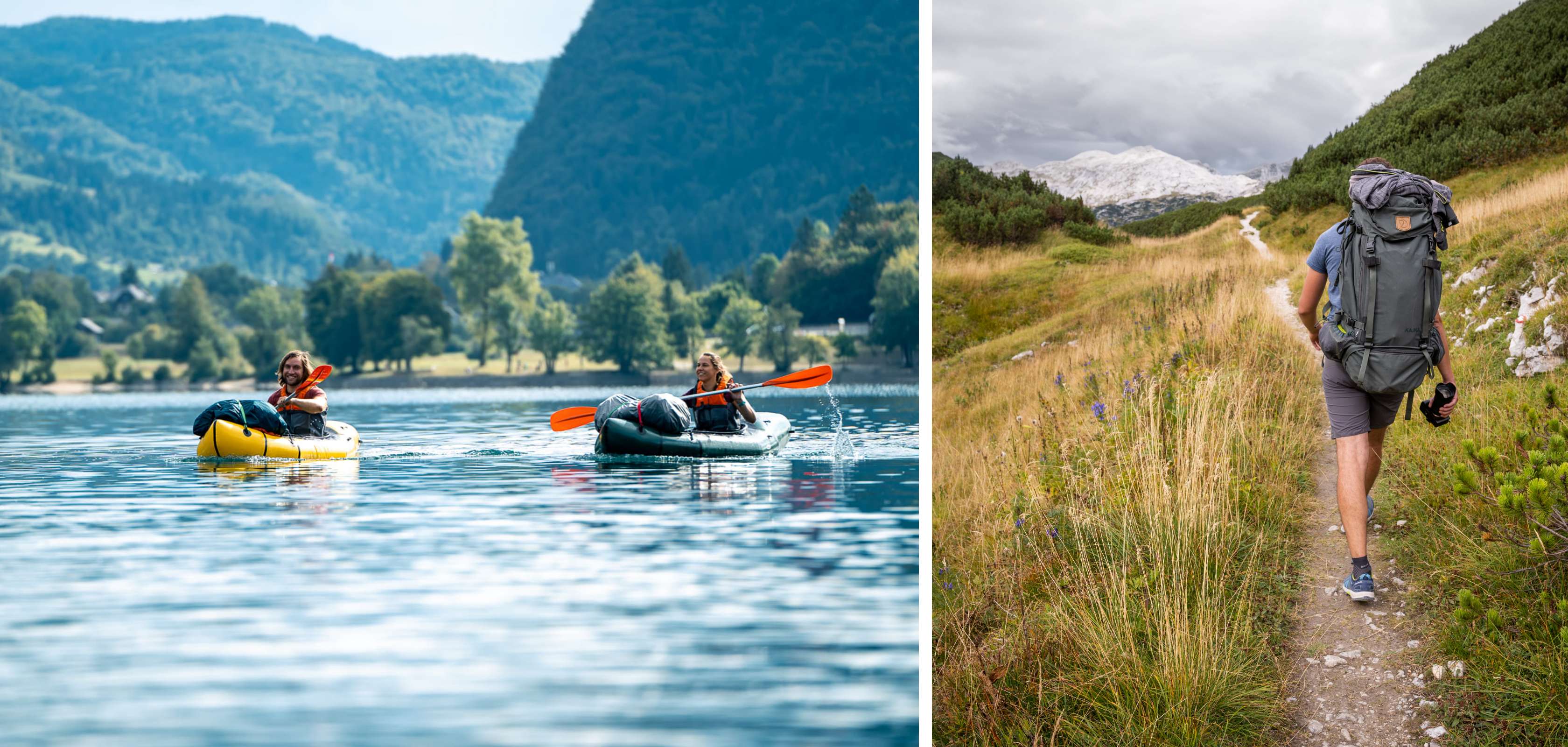 Des gens lors des voyages en groupe en Slovénie pendant The Packraft Trail